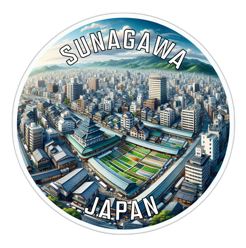 Sunagawa Japan Souvenir Die Cut Flat Magnet 2-Inch