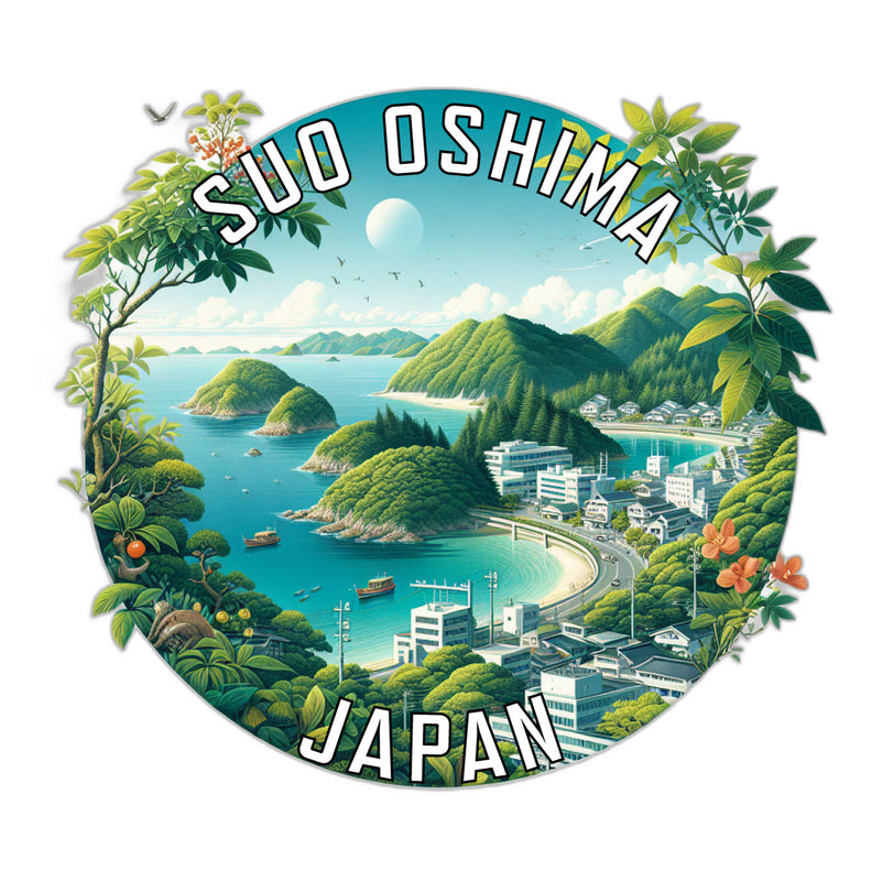 Suo Oshima Japan Souvenir Vinyl Decal Sticker 2-Inch