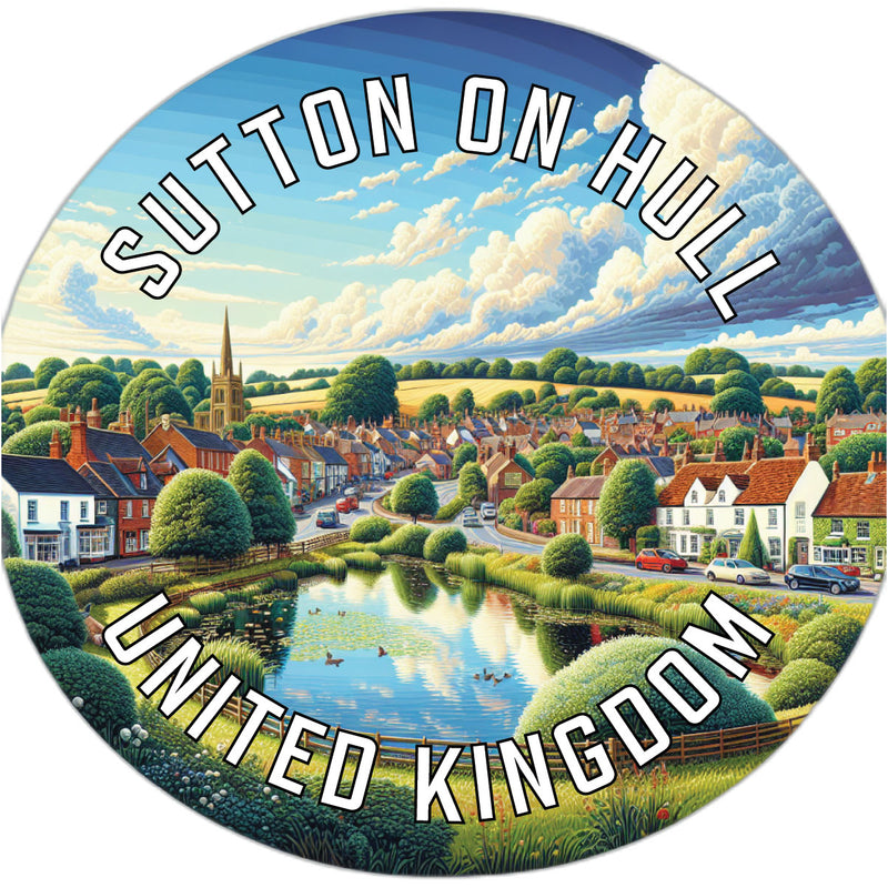 Sutton on Hull United Kingdom Souvenir Die Cut Flat Magnet 2-Inch