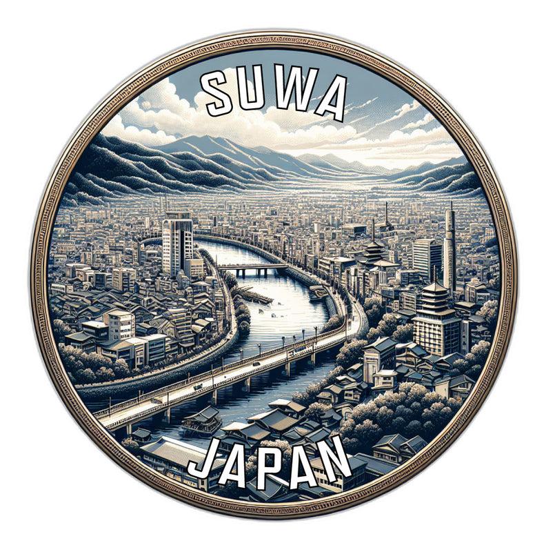 Suwa Japan Souvenir Vinyl Decal Sticker 4-Inch