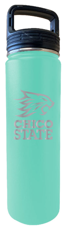 California State University Chico 24 oz Engraved Insulated Stainless Steel Tumbler Water Bottle with Screw on Lid Officially Licensed Collegiate Product