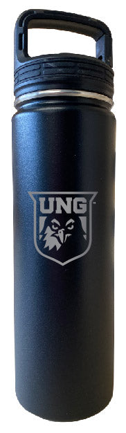 North Georgia Nighhawks 24 oz Engraved Insulated Stainless Steel Tumbler Water Bottle with Screw on Lid Officially Licensed Collegiate Product Black