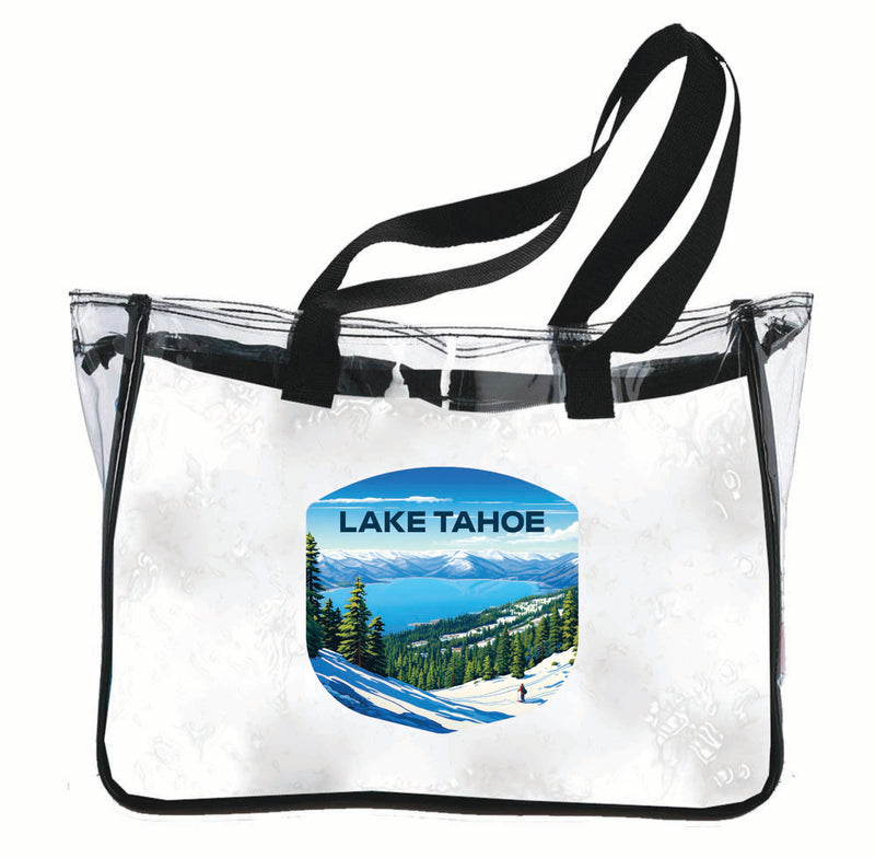 Lake Tahoe Ski Design D Souvenir Clear Tote Bag