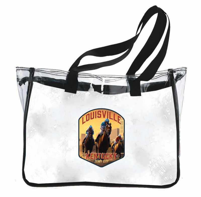 Louisville Kentucky Derby City Design Souvenir Clear Tote Bag