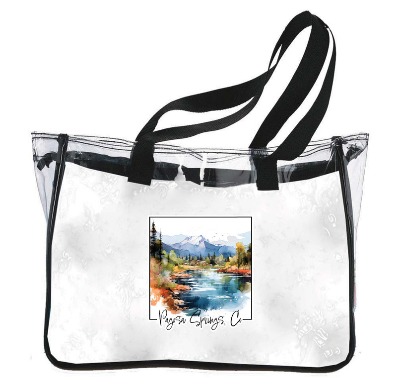 Pagosa Springs Colorado Design A Souvenir Clear Tote Bag