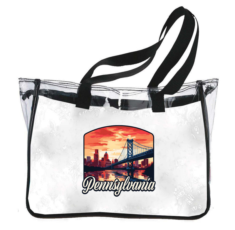 Pennsylvania Design A Souvenir Clear Tote Bag