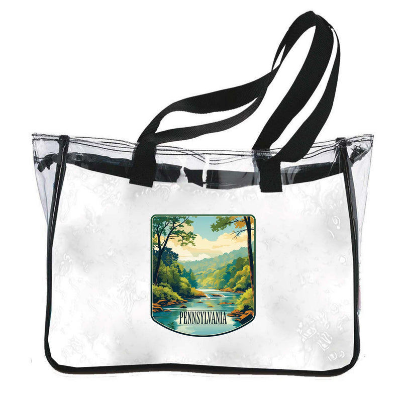 Pennsylvania Design B Souvenir Clear Tote Bag