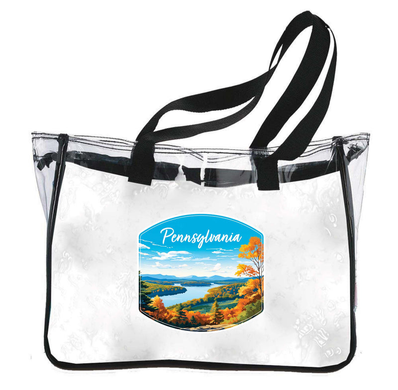 Pennsylvania Design C Souvenir Clear Tote Bag