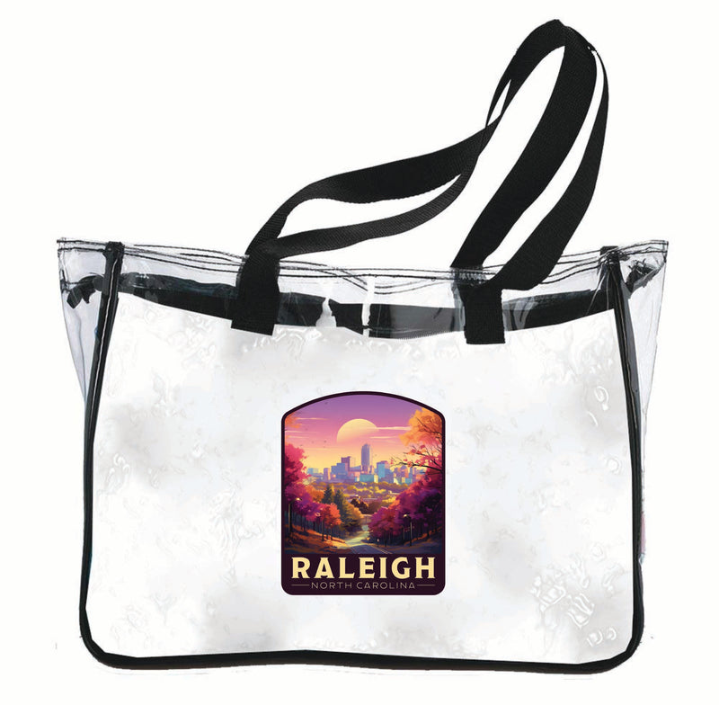 Raleigh North Carolina City of Oaks Design Souvenir Clear Tote Bag