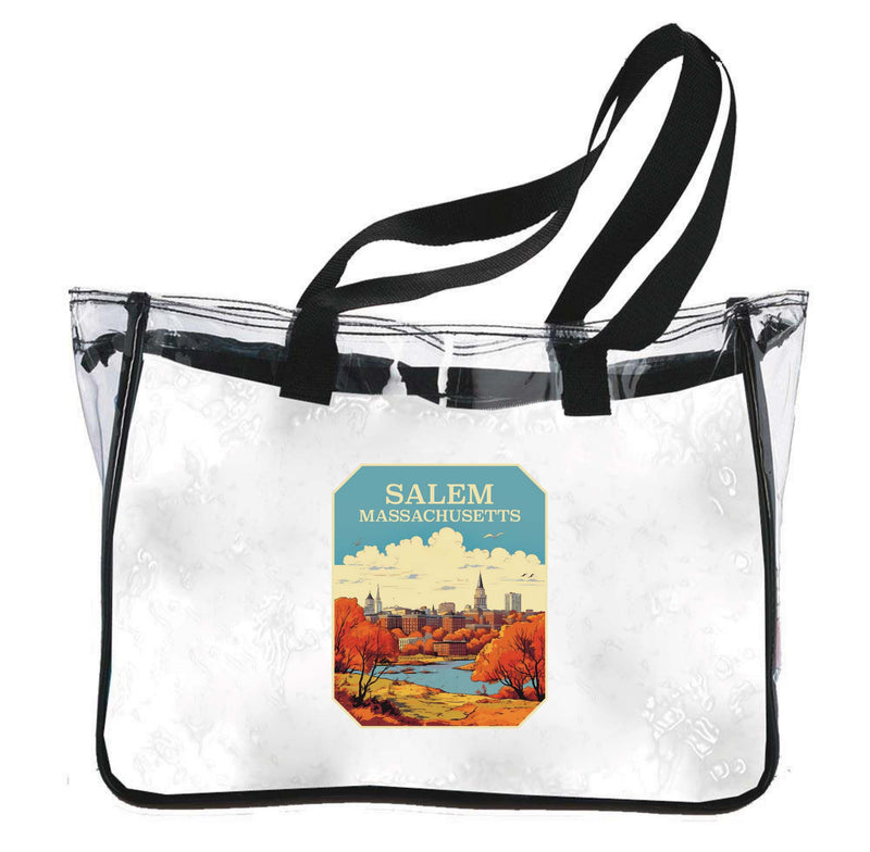 Salem Massachusettes Design A Souvenir Clear Tote Bag