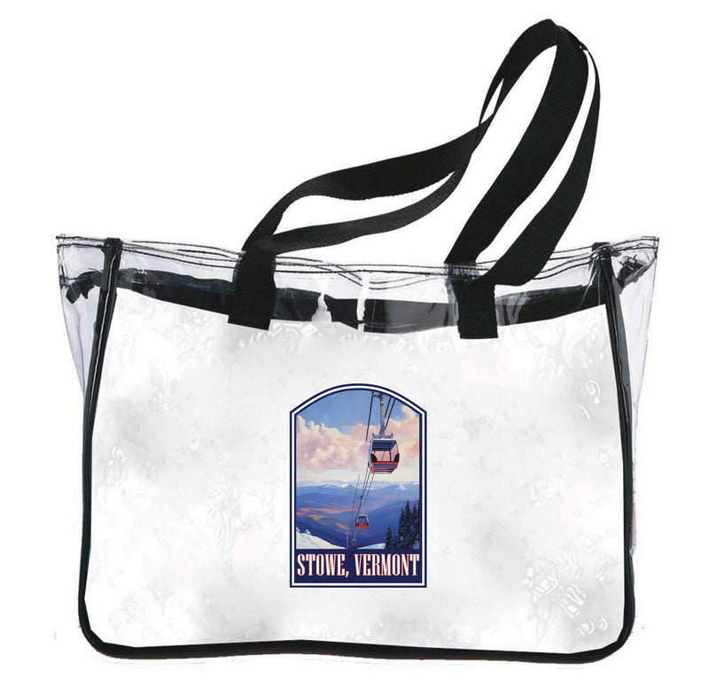 Stowe Mountain Vermont Design B Souvenir Clear Tote Bag
