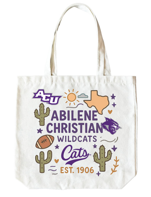 Abilene Christian University 15" x 15" Canvas Tote Bag Officially Licensed