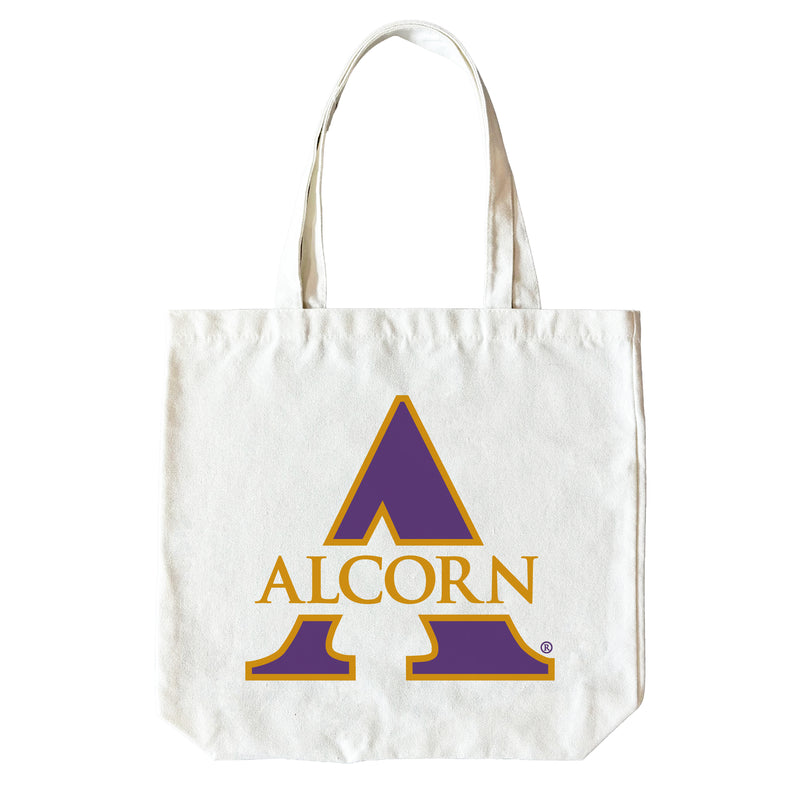 Alcorn State Braves 15" x 15" Canvas Tote Bag Officially Licensed – Logo or Medley Design Logo
