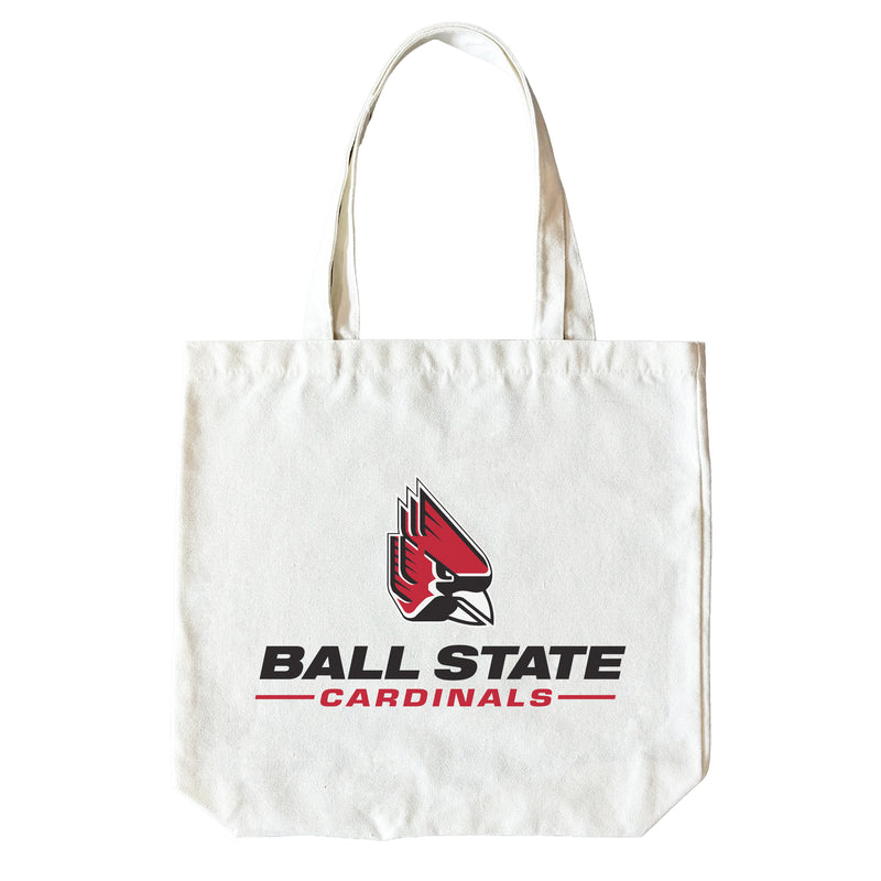 Ball State University 15" x 15" Canvas Tote Bag Officially Licensed – Logo or Medley Design Logo