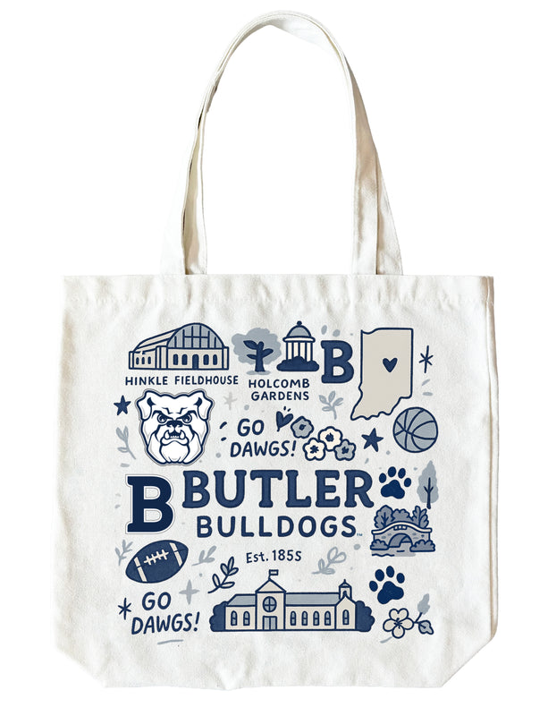 Butler Bulldogs 15" x 15" Canvas Tote Bag Officially Licensed