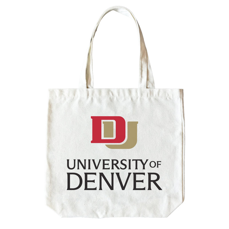 University of Denver Pioneers 15" x 15" Canvas Tote Bag Officially Licensed – Logo or Medley Design Logo