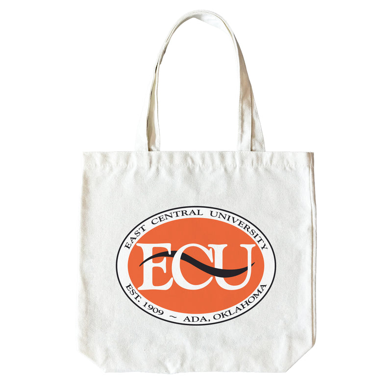 East Central University Tigers 15" x 15" Canvas Tote Bag Officially Licensed – Logo or Medley Design Logo