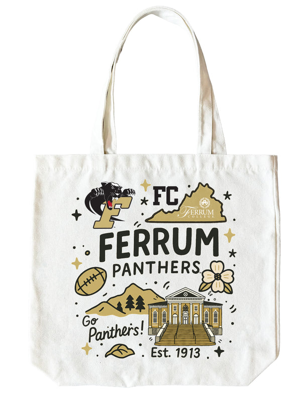 Ferrum College 15" x 15" Canvas Tote Bag Officially Licensed