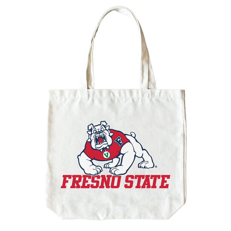 Fresno State Bulldogs 15" x 15" Canvas Tote Bag Officially Licensed – Logo or Medley Design Logo