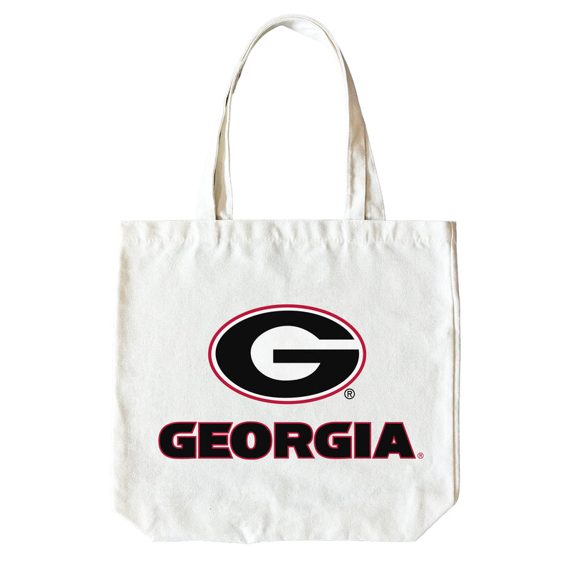 Georgia Bulldogs 15" x 15" Canvas Tote Bag Officially Licensed – Logo or Medley Design Logo