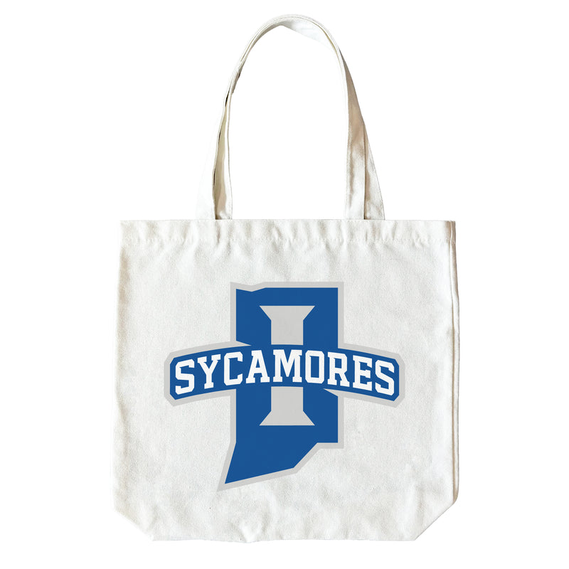 Indiana State University 15" x 15" Canvas Tote Bag Officially Licensed – Logo or Medley Design Logo