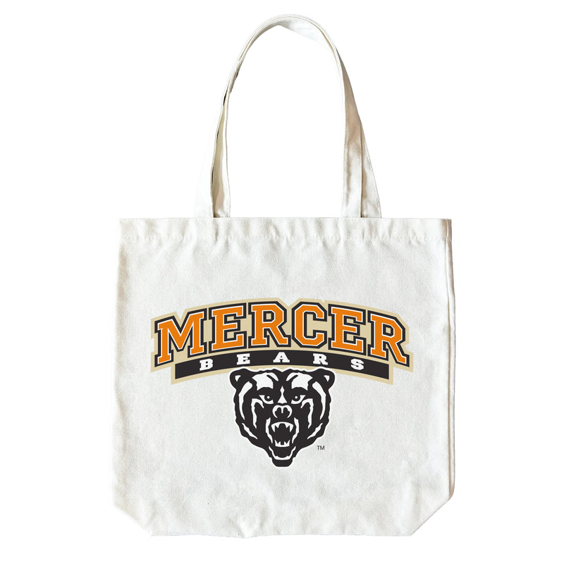 Mercer University 15" x 15" Canvas Tote Bag Officially Licensed – Logo or Medley Design Logo