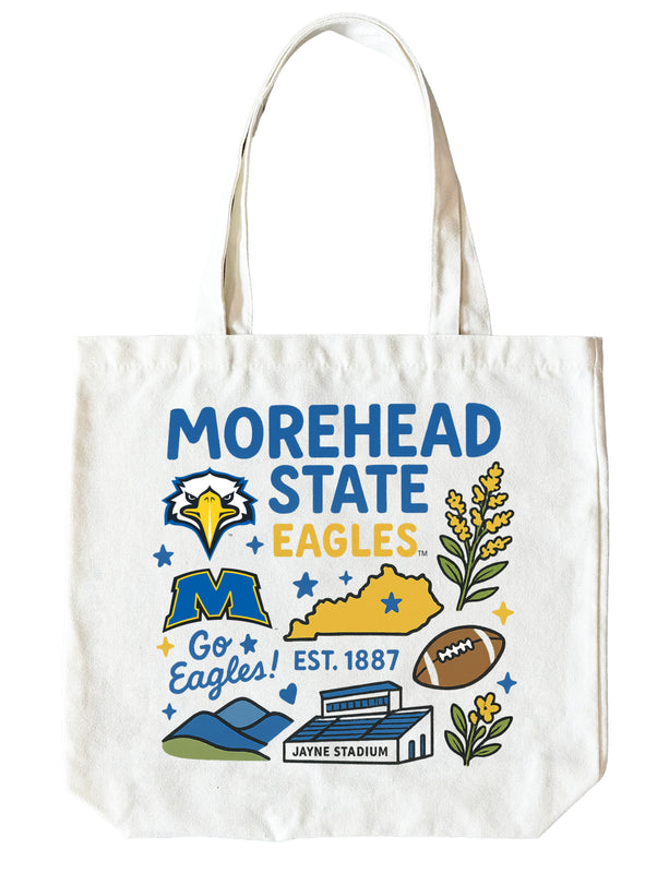 Morehead State University 15" x 15" Canvas Tote Bag Officially Licensed