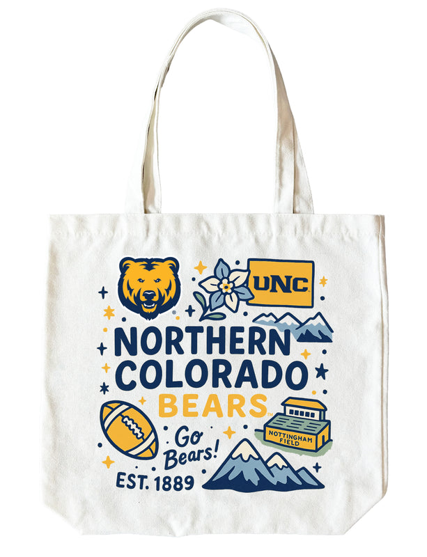 Northern Colorado Bears 15" x 15" Canvas Tote Bag Officially Licensed