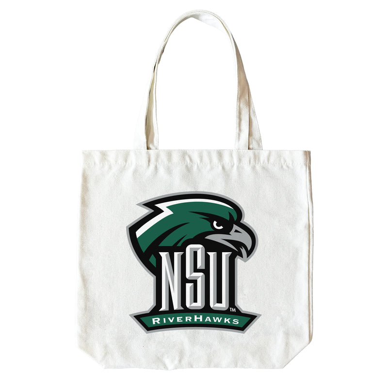 Northeastern State University Riverhawks 15" x 15" Canvas Tote Bag Officially Licensed – Logo or Medley Design Logo