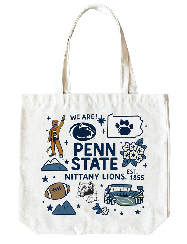 Penn State Nittany Lions 15" x 15" Canvas Tote Bag Officially Licensed