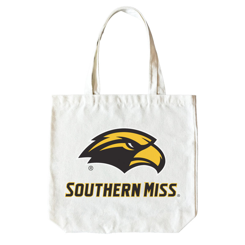 Southern Mississippi Golden Eagles 15" x 15" Canvas Tote Bag Officially Licensed – Logo or Medley Design Logo