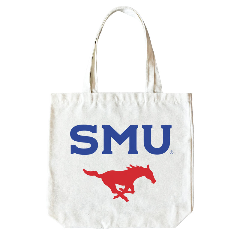 Southern Methodist University 15" x 15" Canvas Tote Bag Officially Licensed – Logo or Medley Design Logo