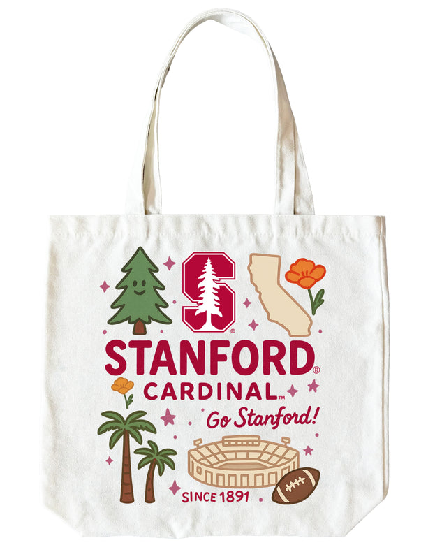 Stanford University 15" x 15" Canvas Tote Bag Officially Licensed