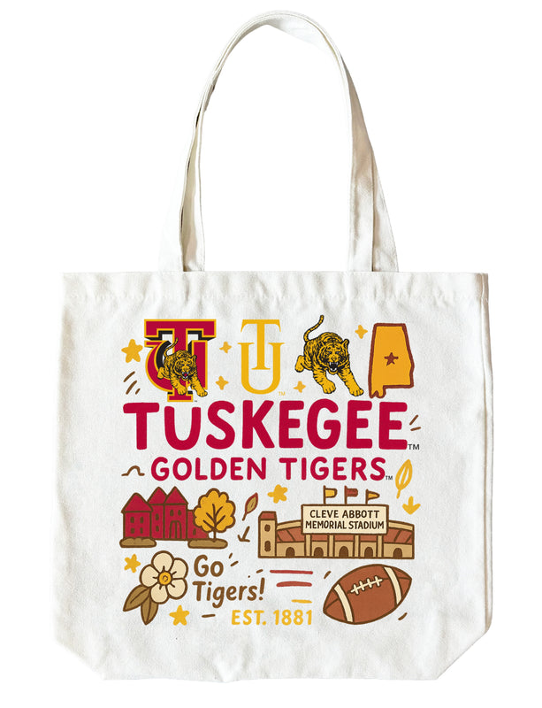 Tuskegee University 15" x 15" Canvas Tote Bag Officially Licensed