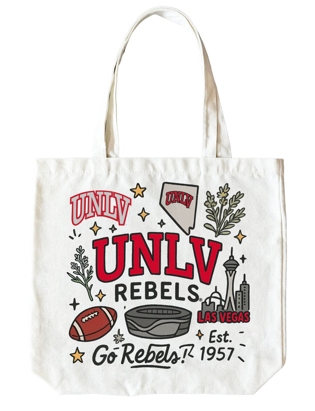 UNLV Rebels 15" x 15" Canvas Tote Bag Officially Licensed