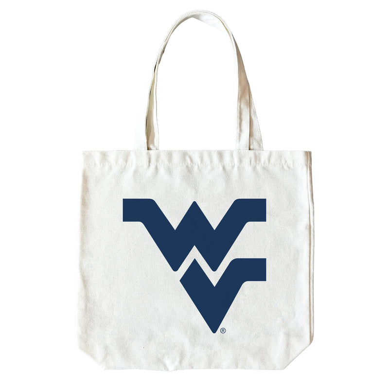 West Virginia Mountaineers 15" x 15" Canvas Tote Bag Officially Licensed – Logo or Medley Design Logo