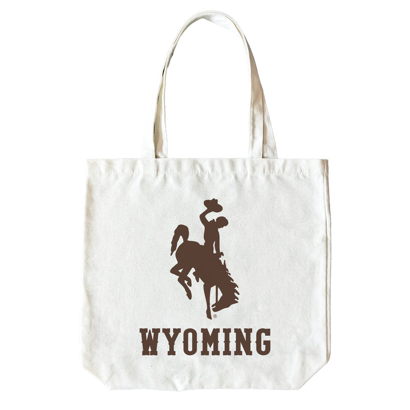 University of Wyoming 15" x 15" Canvas Tote Bag Officially Licensed – Logo or Medley Design Logo