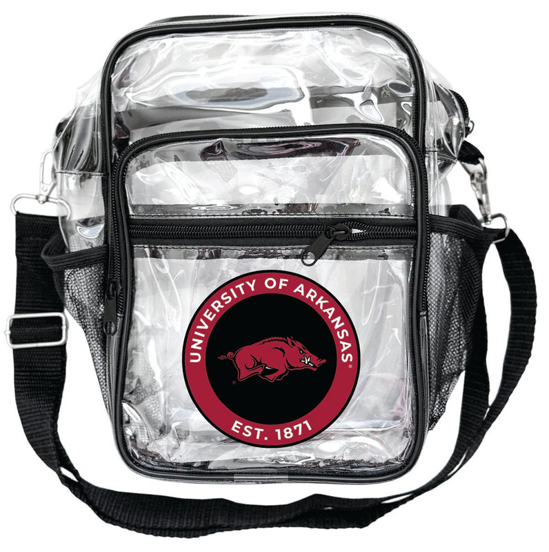 Arkansas Razorbacks Clear Messenger Crossbody Tote Bag Officially Licensed