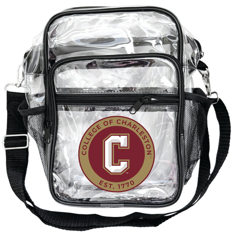 College of Charleston Clear Messenger Crossbody Tote Bag Officially Licensed