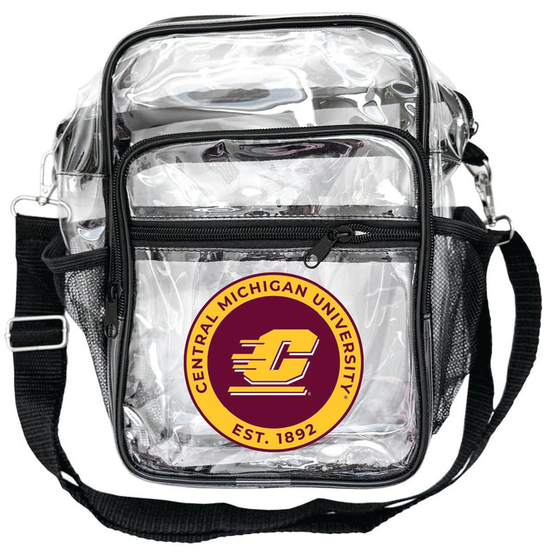 Central Michigan University Clear Messenger Crossbody Tote Bag Officially Licensed