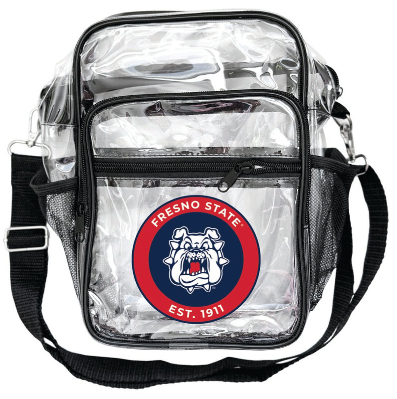 Fresno State Bulldogs Clear Messenger Crossbody Tote Bag Officially Licensed