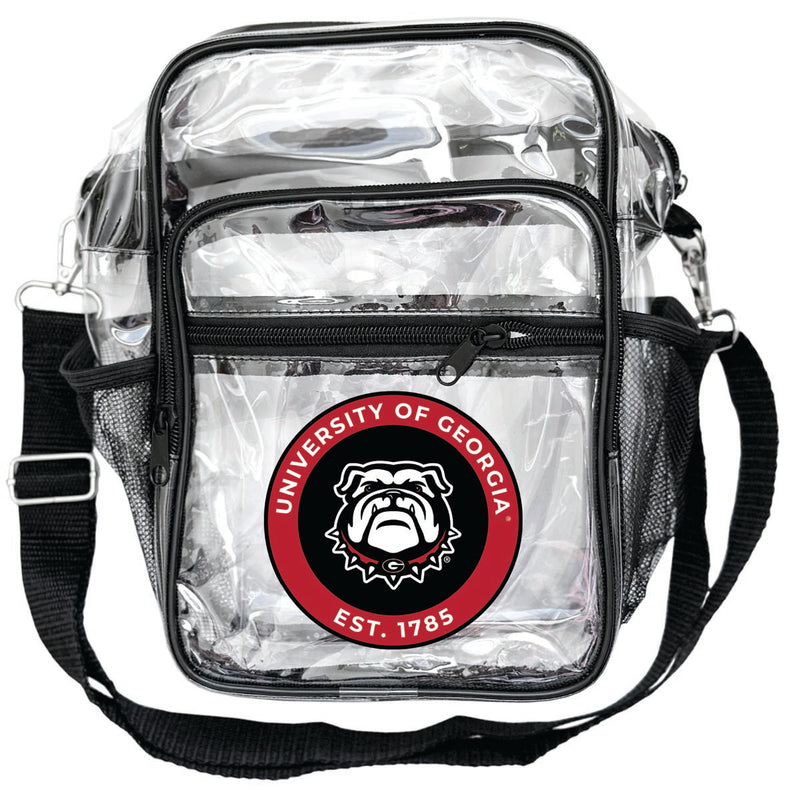 Georgia Bulldogs Clear Messenger Crossbody Tote Bag Officially Licensed
