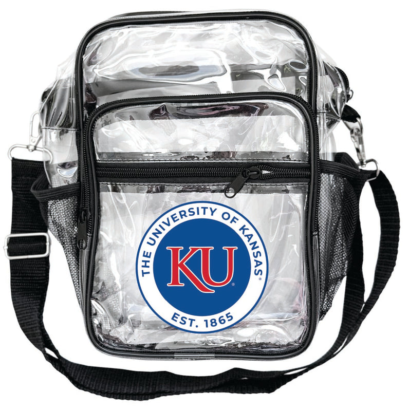 Kansas Jayhawks Clear Messenger Crossbody Tote Bag Officially Licensed