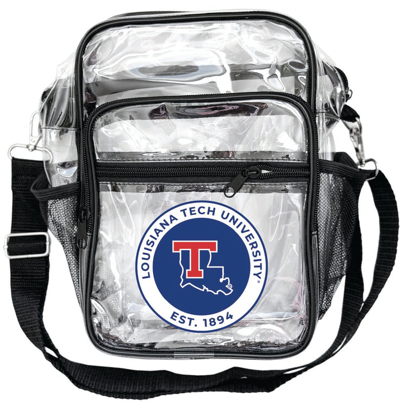Louisiana Tech Bulldogs Clear Messenger Crossbody Tote Bag Officially Licensed