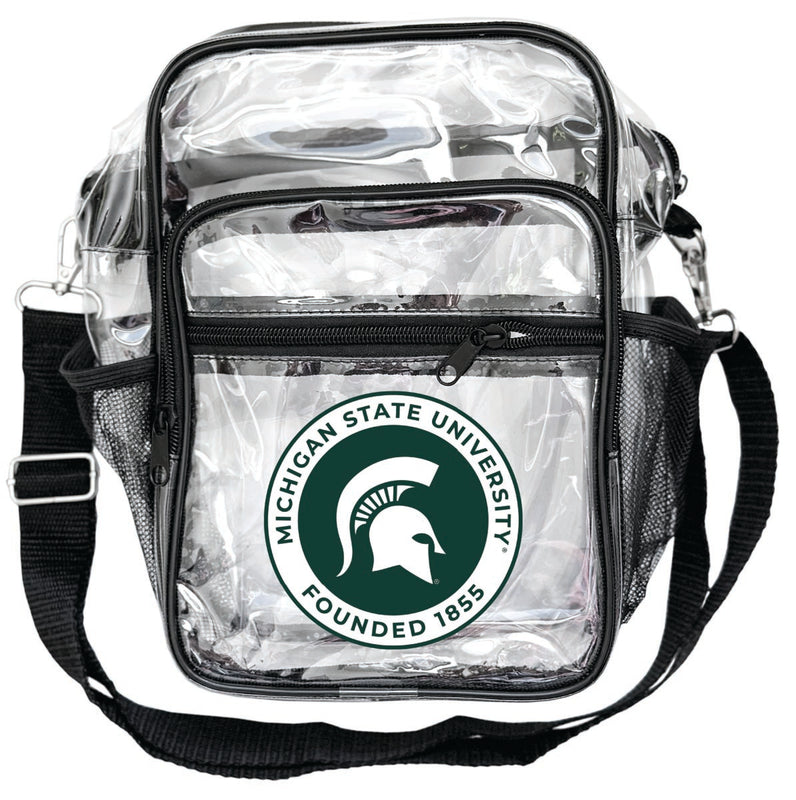 Michigan State Spartans Clear Messenger Crossbody Tote Bag Officially Licensed
