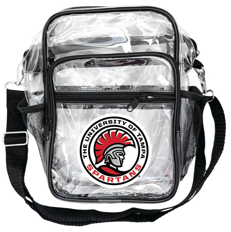 University of Tampa Spartans Clear Messenger Crossbody Tote Bag Officially Licensed