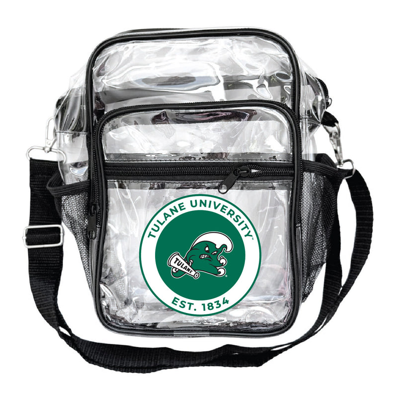 Tulane University Green Wave Clear Messenger Crossbody Tote Bag Officially Licensed