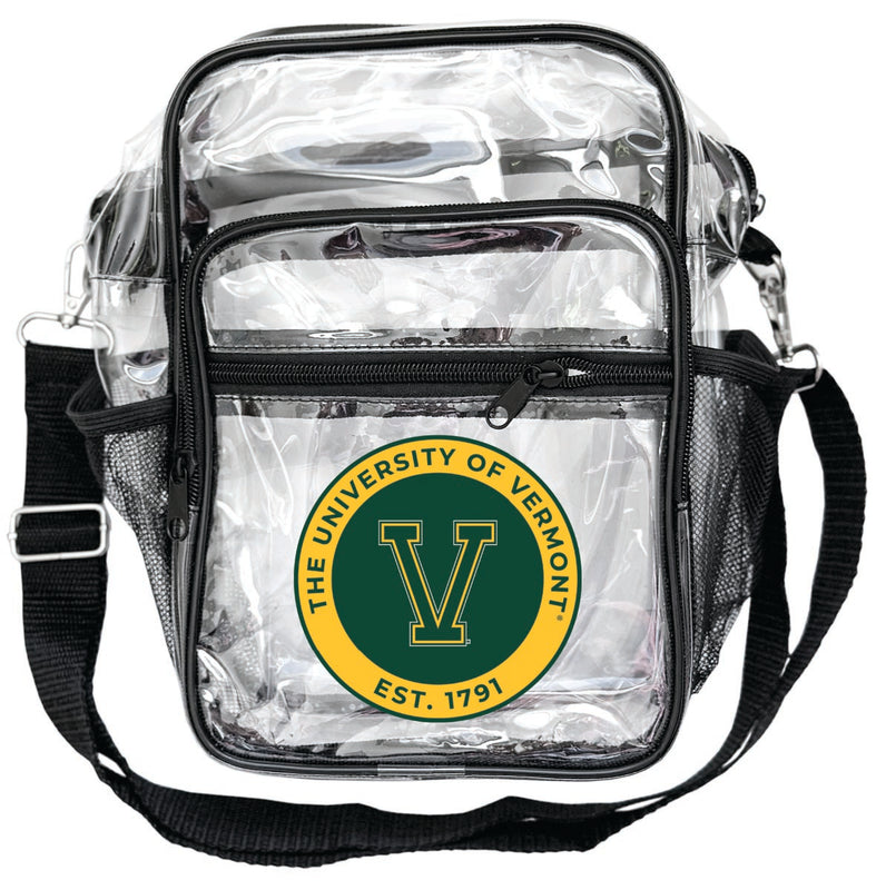Vermont Catamounts Clear Messenger Crossbody Tote Bag Officially Licensed