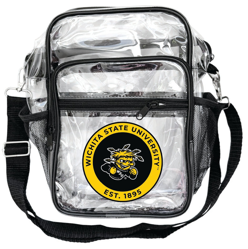 Wichita State Shockers Clear Messenger Crossbody Tote Bag Officially Licensed