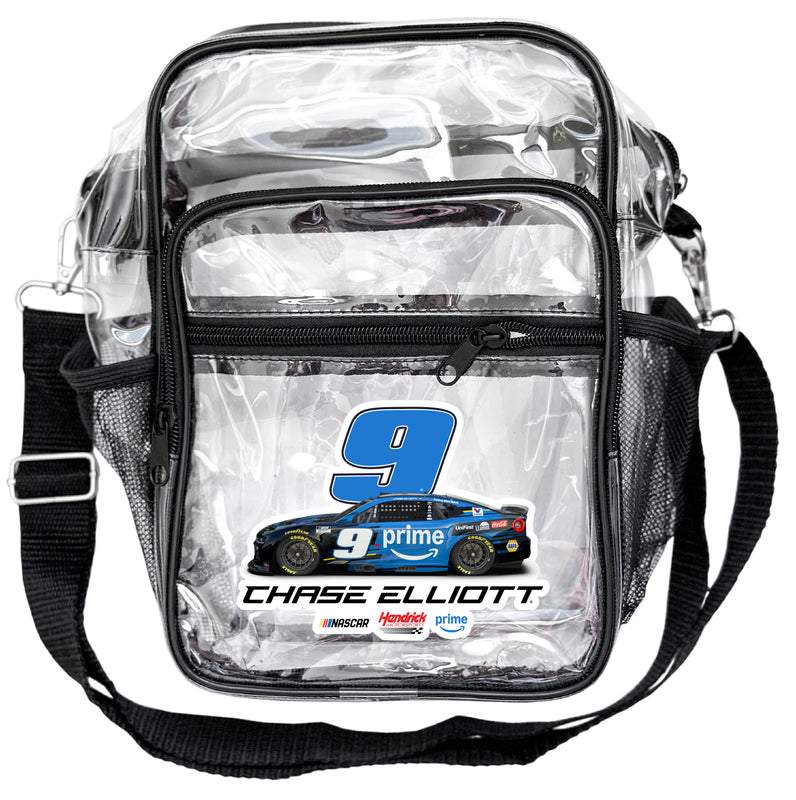 Chase Elliott #9 Nascar Offic. Licensed Clear Messenger Crossbody Tote Bag
